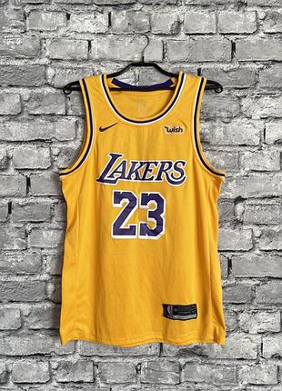 Баскетбольная майка нба лейкерс леброн джеймс nba basketball jersey nike los angeles lakers lebron james 23 футболка champion спортивная bryant adidas