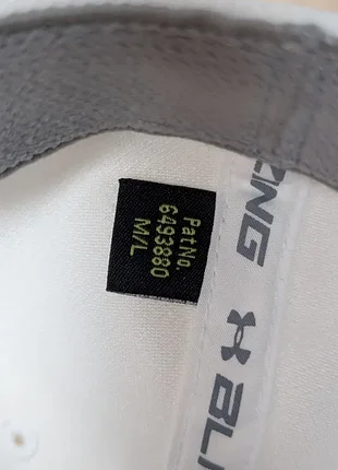 Кепка under armour blitzing біла, stretch-fit m/l, оригінал 8