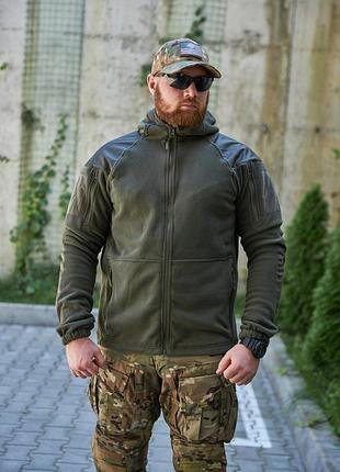 Кофта флисовая shark skin military olive (масло)