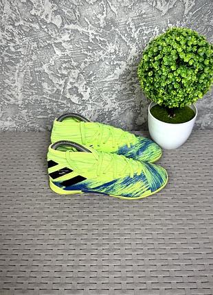 Adidas nemeziz сороконожки копы бутсы 33 размер футбольные салатовые
