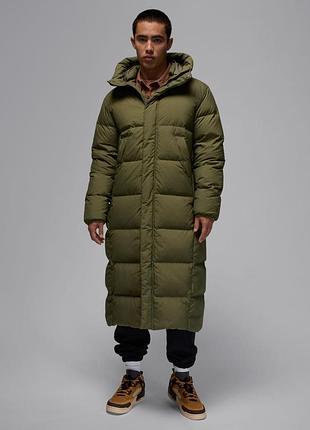 Оригінал! сша! чоловіча подовжена куртка nike m j flight down parka fv7269-222 парка тепла