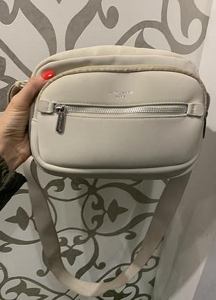 Сумка кросс-боди  david jones бежевая 27х20