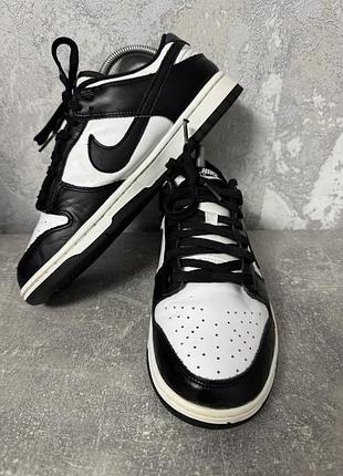 Кеди шкіряні nike dunk low panda 100% оригінал