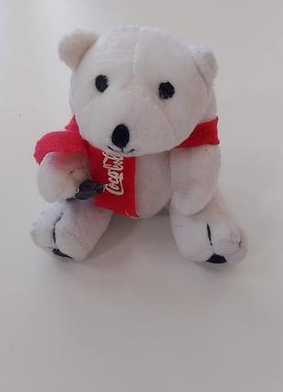 Мягкая игрушка белый полярный мишка из coca-cola