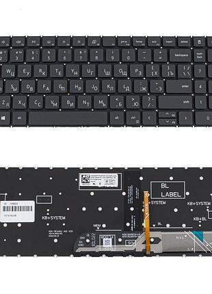 Клавиатура для ноутбука dell (vostro: 3510, 3520) rus, black, подсветка клавиш, без фрейма