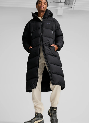 Оригинальн! сша! мужское пуховое пальто puma long hooded down coat 62646701 в новом состоянии