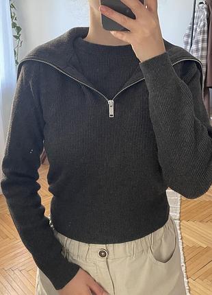 Свитер серый mng (mango) 2