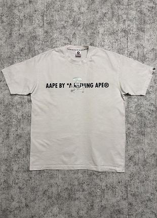 Футболка aape by a bathing ape silver foil holographic graphic t-shirt (оригінал)