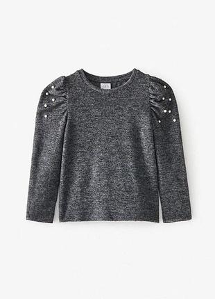 Серая меланжевая кофта бренда zara на девочку 13-14 р 164