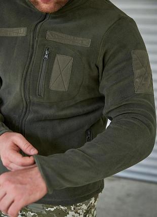 Кофта флисовая polartec military olive, масло 4