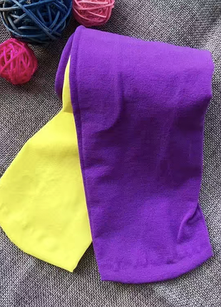 Детские яркие колготы 💛💜one size
