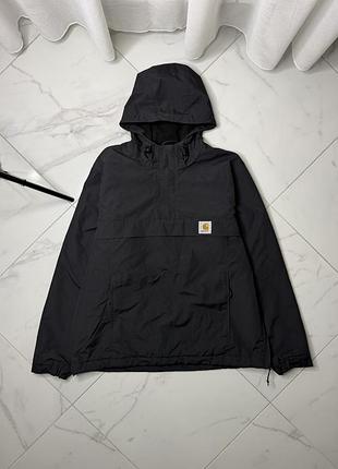 Куртка анорак carhartt wip nimbus pullover black чорна (l)