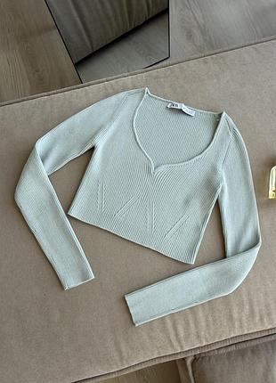 Вкорочений лонг топ zara