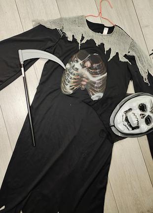 Костюм смерти смерть с косой хелловин halloween