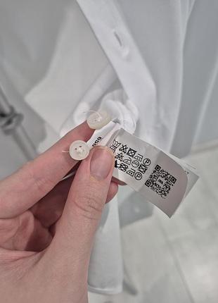 Белая рубашка zara regular fit, размер s 8