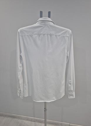 Белая рубашка zara regular fit, размер s 3