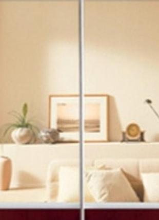 Шкаф купе luxe studio стандарт-2 дсп/зеркало-3 1300x2300x600 двухдверный (91532)