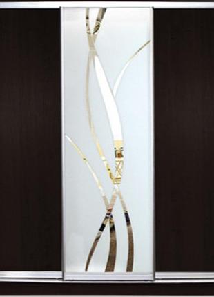 Шафа-купе luxe studio стандарт-1 дсп/зіркало з піскоструєм-1 2200x2300x450 тридверна (33355)