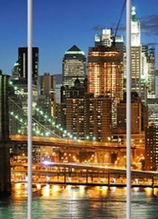 Шкаф купе luxe studio стандарт-1 фотопечать архитектура-79 2300x2100x600 трехдверный (64721)