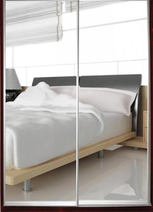 Шкаф купе luxe studio стандарт-2 зеркало 1100x2000x450 двухдверный (82984)