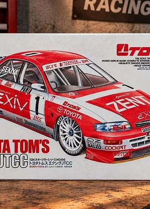 Металлическая винтажная табличка "toyota tom's exiv jtcc / tamiya / гоночное авто", постер, 14х20 см