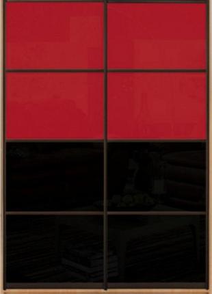Шкаф купе luxe studio стандарт-1 цветной комбинированный фасад-15 1800x2300x450 двухдверный (19084)