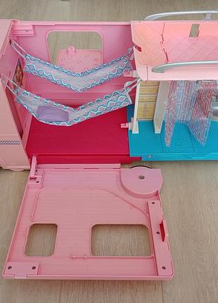 Автобус фургон барбі barbie dream camper барбі кемпер 3 в 1 колір рожевий