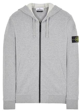 Худі чоловіча stone island zip hoodie grey 811564251-v0m64