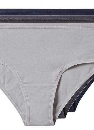 Трусики-хипстеры набор 3 шт. хлопковые для женщины esmara lycra® 486941 l комбинированный