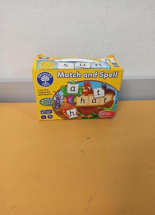 Детская обучающая настольная игра на английском языке match and spell orchard toys