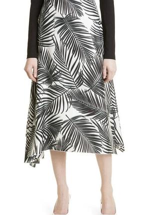 Шовкова спідниця міді hugo boss veillana silk skirt