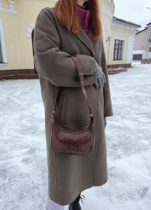 Сумка сумочка седло под винтаж с широким ремнем новая коричневая9 фото