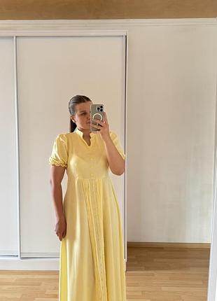 Жовта сукня максі 💛 3
