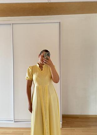 Жовта сукня максі 💛 7