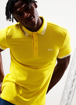 Поло, тенниска, батник boss paddy polo shirt light pastel yellow
