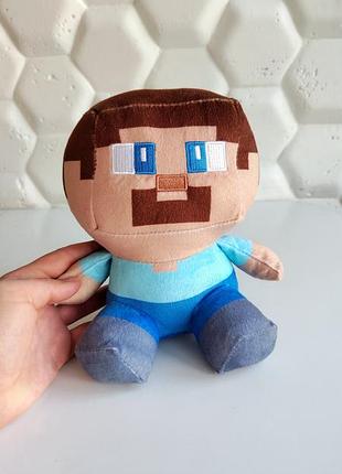 М'яка іграшка стів майнкрафт 20 см steve minecraft