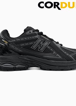 Зимові утеплені чоловічі кросівки new balance 740 cordura black winter termo нью беланс чорного кольору термо
