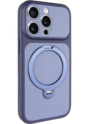 Чохол ummi full camera with magnetic fit hq ring для apple iphone 16 pro max (6.9") navy blue