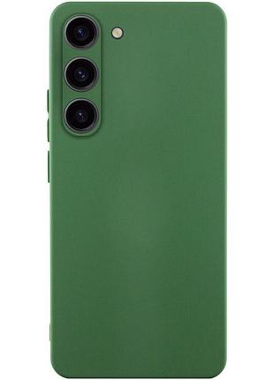 Чехол tpu getman liquid silk full camera для samsung galaxy s23 зеленый / dark green