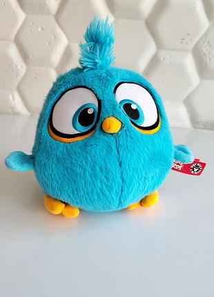 Мягкая игрушка энгри бердс совенок angry birds blu and duolingo голубая круглая