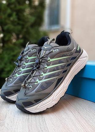 Мужские качественные и стильные кроссовки hoka one one mafate хаки❄️