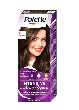 Краска для волос palette intensive color creme 4-0 каштановый уценка