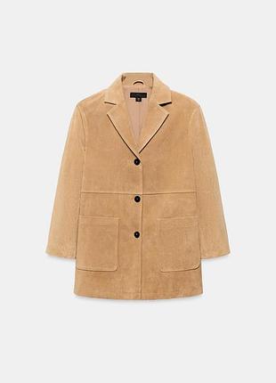 Куртка зі 100% замшевої шкіри від zara