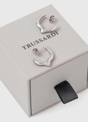 Брендовi стильнi серьги trussardi-геометрiя  original