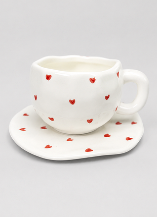 ☕💕 керамическая чашка с блюдцем "сердце"💕 3