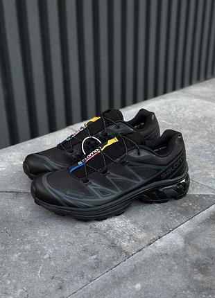 Чорні кросівки унісекс salomon xt-6 adv dover black gore-tex х саломон 36