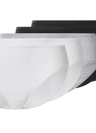 Трусики-хипстеры набор 5 шт. хлопковые для женщины esmara lycra® 493804_464790 xxl черный, белый