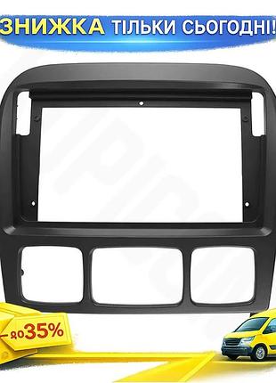 ©➀переходная рамка lesko для mercedes-benz s-klasse w220 1998-2005 установка магнитолы 9 дюймов черная ku-22