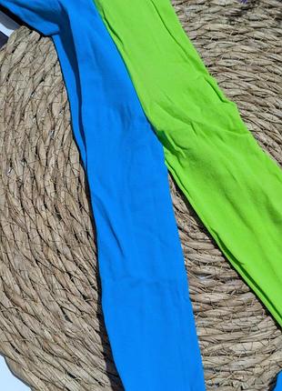 Детские яркие колготы 💚🩵one size 90-130см 3