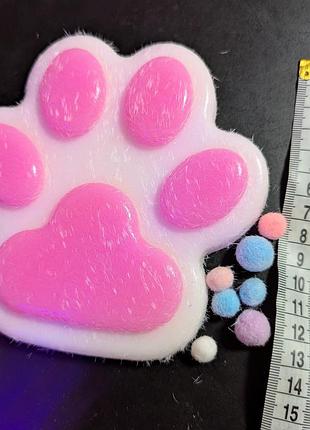 Антистрес🐾 таба лапка большая сквиш 🤍🩷 4